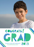 Turquoise Congrats Grad 5x7 Folded Card