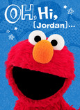 Elmo Big Hi 5x7 Folded Card
