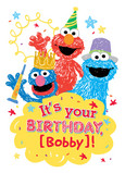 Sesame Street Birthday 5x7 Folded Card