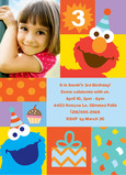 Elmo Square Birthday 5x7 Flat Card