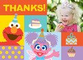 Elmo Square Thanks 5.25x3.75 Folded Card