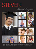 Through the Years Graduation Black 5x7 Folded Card