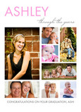 Through the Years Graduation White 5x7 Folded Card