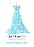 Blue Dress Bridal 5x7 Flat Card
