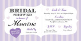 Purple Stripe Shower 8x4 Flat Card