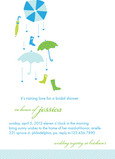 Blue Umbrellas 5x7 Flat Card