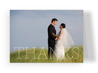 Thanks Overlay 5.25x3.75 Folded Card