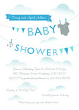 Blue Laundry Line Shower 5x7 Flat Card