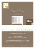 Baby Crib 5x7 Flat Card