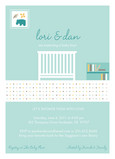 Blue Baby Crib 5x7 Flat Card