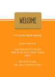 Orange Welcome Mat 5x7 Flat Card