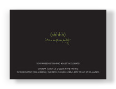 Shhh Surprise Party 7x5 Flat Card