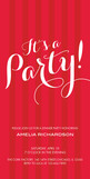 Red Stripe Party 4x8 Flat Card