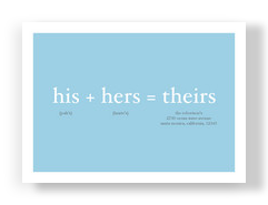 His and Hers 7x5 Flat Card