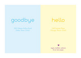 Goodbye Hello 7x5 Flat Card