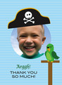 Pirate Photo Thanks 3.75x5.25 Folded Card