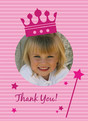 Princess Photo Thanks 3.75x5.25 Folded Card