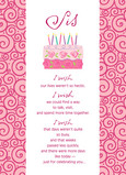 Pink Cake 5x7 Folded Card