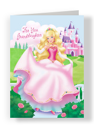 Princess Granddaughter 5x7 Folded Card