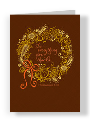 Give Thanks Wreath 5x7 Folded Card