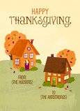 Thanksgiving Homes 5x7 Folded Card