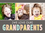 Love Grandparents 7x5 Folded Card