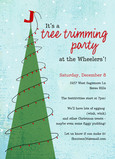 Tree Trimming Party 5x7 Flat Card