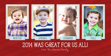 Four Photo Seasons 8x4 Flat Card