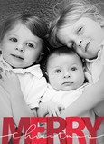 Christmas Script Overlay 5x7 Folded Card