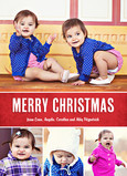 Four Photo Christmas 5x7 Flat Card