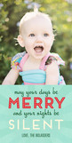 Merry Days Silent Nights 4x8 Flat Card