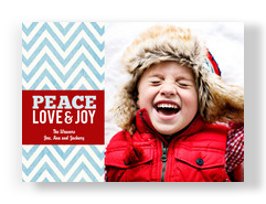Peace Love and Joy 7x5 Flat Card