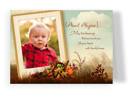 Cornucopia Frame 7x5 Folded Card