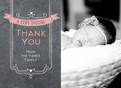 Pink Chalkboard Thanks 5.25x3.75 Folded Card
