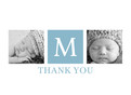 Boy Monogram Thanks 5.25x3.75 Folded Card