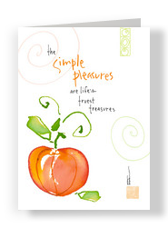 Pumpkin Simple Pleasures 5x7 Folded Card