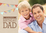 Bunting Flags 7x5 Folded Card