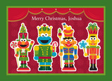 Sesame Street Nutcrackers 7x5 Folded Card