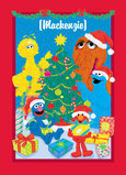 Sesame Street Tree Trimming 5x7 Folded Card