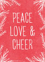 Coral Cheer 3.75x5.25 Folded Card