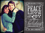 Peace Love and Joy 7x5 Flat Card