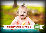 Merry Christmas Banner 7x5 Folded Card