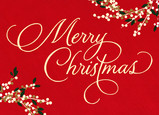 Classic Merry Christmas 7x5 Folded Card