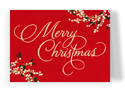 Classic Merry Christmas 7x5 Folded Card