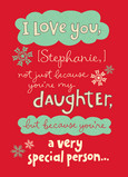 Special Christmas Daughter 5x7 Folded Card