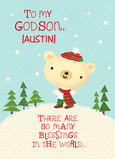 Godchild Christmas Blessings 5x7 Folded Card