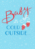 Cold Outside Mittens 5x7 Folded Card