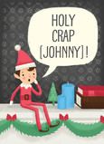 Holy Crap Elf 5x7 Folded Card
