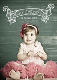 Chalk Christmas Banner 5x7 Flat Card