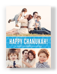 Blue Chanukah Diamonds 5x7 Flat Card